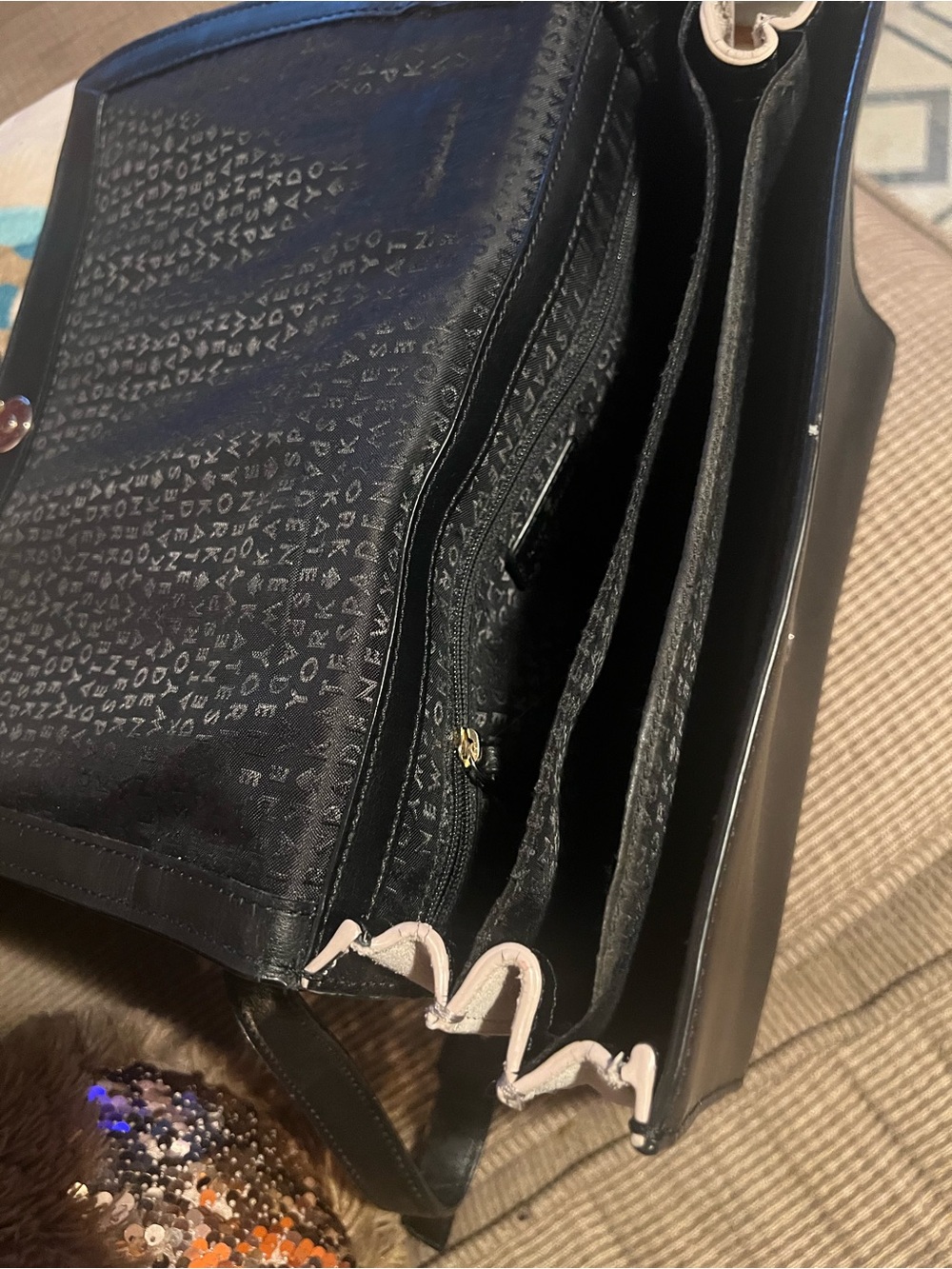 kate spade Black Leather Messenger Crossbody - Picture 5 of 6